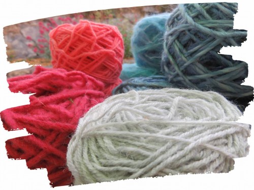 pelotes de fils à tricoter